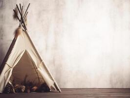 comercial minimalistic boho composition with copy space photo