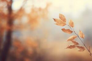 otoño composición con Copiar espacio ai generativo foto