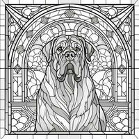 Stained Glass Dog Coloring pages photo