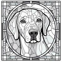 Stained Glass Dog Coloring pages photo