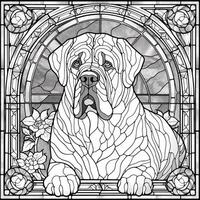 Stained Glass Dog Coloring pages photo