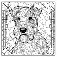 Stained Glass Dog Coloring pages photo