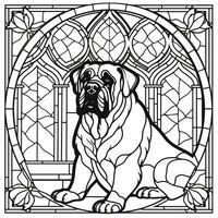 Stained Glass Dog Coloring pages photo