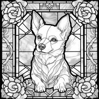 Stained Glass Dog Coloring pages photo