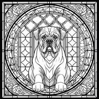 Stained Glass Dog Coloring pages photo