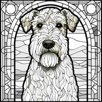 Stained Glass Dog Coloring pages photo