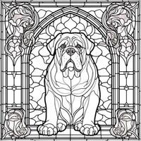 Stained Glass Dog Coloring pages photo