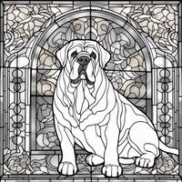 Stained Glass Dog Coloring pages photo