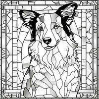 Stained Glass Dog Coloring pages photo