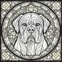 Stained Glass Dog Coloring pages photo