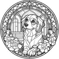 Stained Glass Dog Coloring pages photo