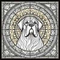 Stained Glass Dog Coloring pages photo