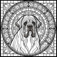 Stained Glass Dog Coloring pages photo