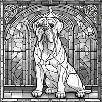 Stained Glass Dog Coloring pages photo