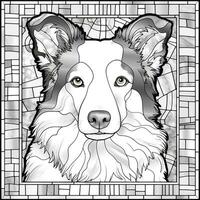 Stained Glass Dog Coloring pages photo