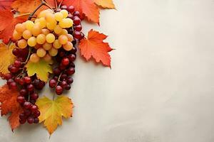 autumn composition with copy space AI Generative photo