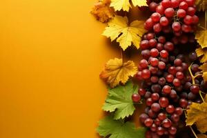 autumn composition with copy space AI Generative photo