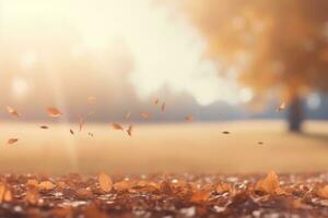autumn composition with copy space AI Generative photo