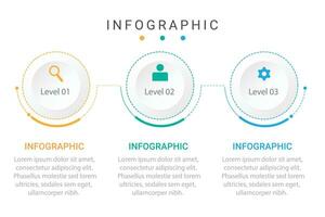 Vector infographic design template with 3 level or steps or options