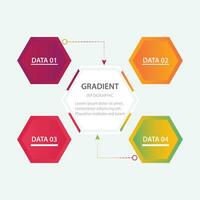 degradado vector infografía diseño modelo con 4 4 nivel o pasos o opciones