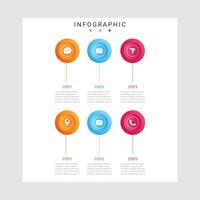 vector infografía diseño modelo con 3 nivel o pasos o opciones en degradado color.