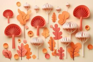 autumn composition with copy space AI Generative photo