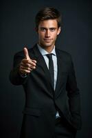 handsome asian man emotional dynamic pose AI Generative photo