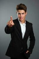 handsome asian man emotional dynamic pose AI Generative photo