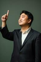 handsome asian man emotional dynamic pose AI Generative photo