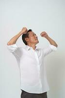handsome asian man emotional dynamic pose AI Generative photo