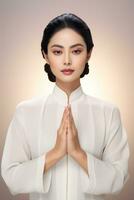 asian woman emotional dynamic gestures AI Generative photo