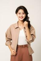 asian woman emotional dynamic gestures AI Generative photo