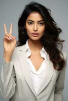 asian woman emotional dynamic gestures AI Generative photo