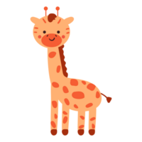 linda dibujos animados jirafa. linda animal icono para niños png