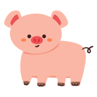 linda dibujos animados cerdo icono para niños png