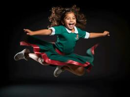 foto de emocional dinámica actitud mexicano niño en colegio ai generativo