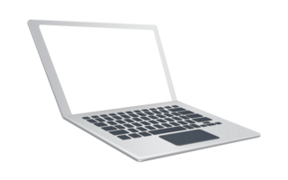 Laptop computer or notebook computer transparent screen png