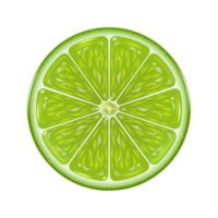 half Lime front view on transparent background for food and drink advertising design png