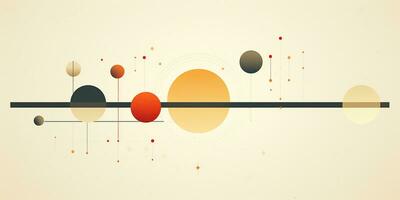 AI Generated. AI Generative. Abstract geometric shape round poster galaxy space universe in minimal style. Graphic Art photo