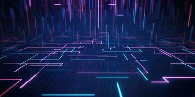 AI Generated. AI Generative. Bluew data network science pragramming future cyber background pattern texture. Graphic Art photo