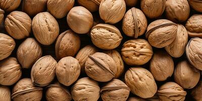 AI Generated. AI Generative. Healthy food nutrition nut walnut half open and in shell. Can be used for healthy lifestyle motivation inspiration. Graphic Art photo