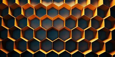 AI Generated. AI Generative. Hexagon honeycomb  texture background nature manvas mockup design wax decoration. Graphic Art photo