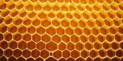 AI Generated. AI Generative. Hexagon honeycomb  texture background nature manvas mockup design wax decoration. Graphic Art photo