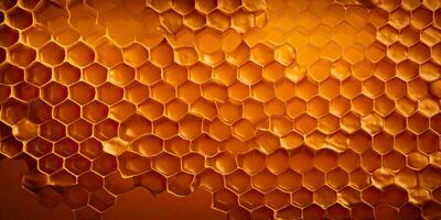 AI Generated. AI Generative. Hexagon honeycomb  texture background nature manvas mockup design wax decoration. Graphic Art photo