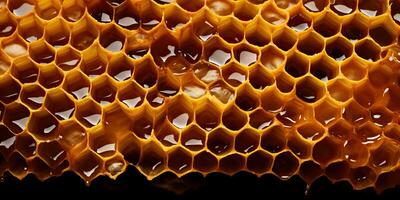 AI Generated. AI Generative. Hexagon honeycomb  texture background nature manvas mockup design wax decoration. Graphic Art photo