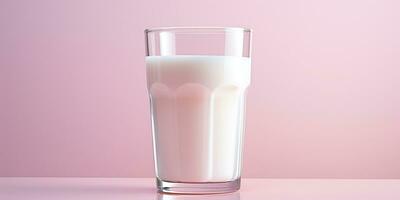 ai generado. ai generativo. orgánico eco natural proteína calcio Fresco leche. rosado antecedentes blanco vaso jarra taza. promoción márketing estilo. gráfico Arte foto