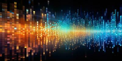 AI Generated. AI Generative. Data science coding programming work business technology abstract background monitor process. Graphic Art photo