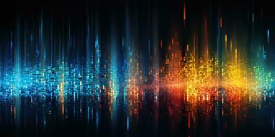 AI Generated. AI Generative. Data science coding programming work business technology abstract background monitor process. Graphic Art photo