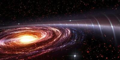 ai generado. ai generativo. espacio galaxia universo agujero de gusano negro hora túnel teletransportarse exterior oscuro cosmos. gráfico Arte foto