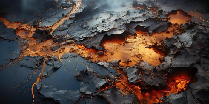 AI Generated. AI Generative. Abstract geometric texture pattern background landscape art decoration. Imagination inspiration unreal engine concept. Graphic Art photo